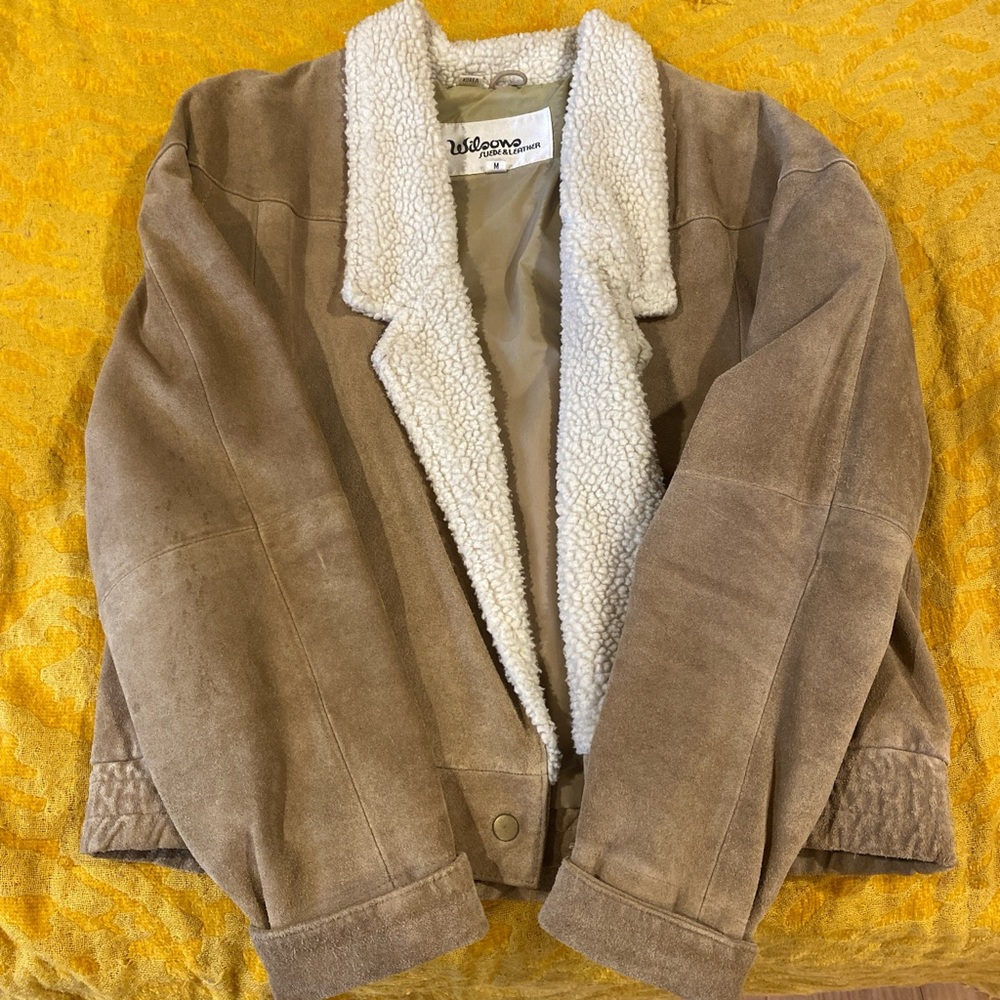 Wilson Cream Suede & Leather Jacket